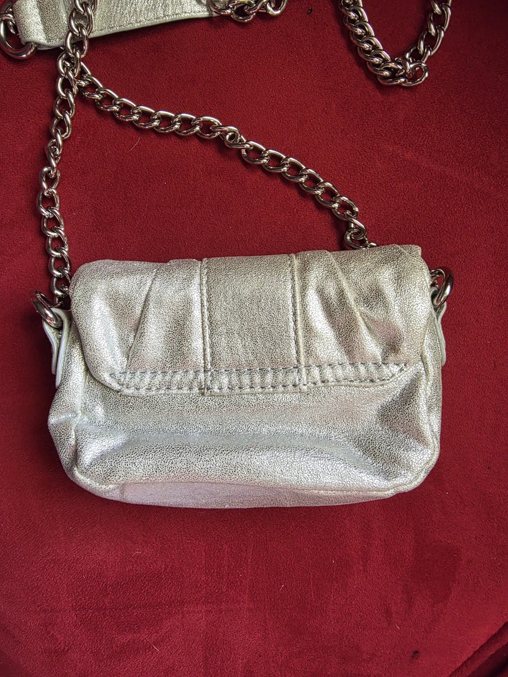 Apt. 9 Champagne Metallic Rhinestone Chain Crossbody